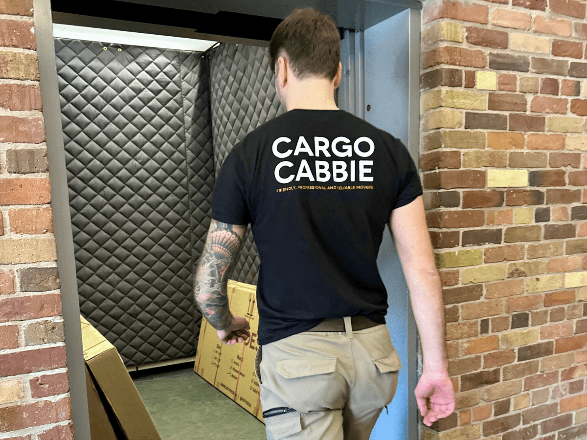 Movers handling small furniture for an apartment move in Toronto
